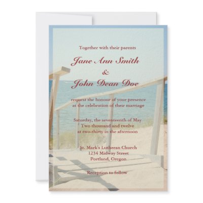 Beach Wedding Invitations - Beach Staircase by AnderBerry