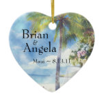 Beach Wedding Keepsake Ornament