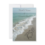 Beach Wedding Matching RSVP, Sand Writing invitations