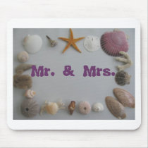 Beach Wedding/Mr & Mrs Mousepad