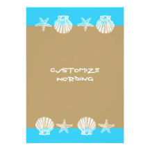 Beach wedding party invitations - template