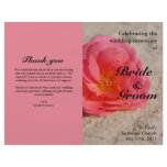 Beach Wedding Programs:  Rose on Sand