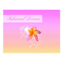 Beach Wedding Rehearsal Dinner Invitation Cards Post Card