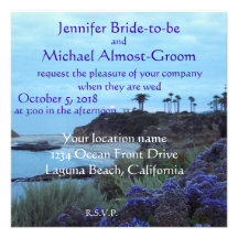Beach Wedding Romantic Setting Personalized Invite