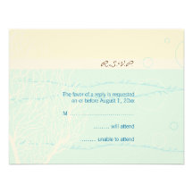 Beach Wedding RSVP Personalized Announcement