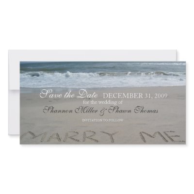 Beach Wedding Save the Date Announcement Photo Greeting Card by lifethroughalens