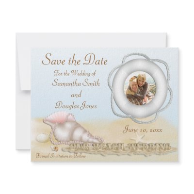 Beach Wedding Save the Date Personalized Invites by StarStock