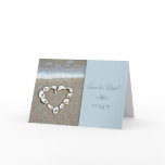 Beach Wedding Seashell Heart Save the Date Cards