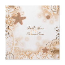 Beach wedding theme elegant menu