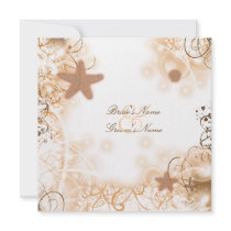 Beach wedding theme ~ elegant party custom personalized invitations
