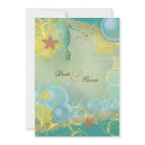 Beach wedding theme turtles starfish