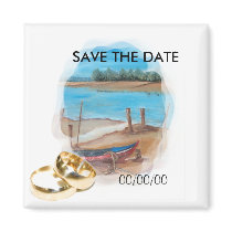 beach weddings magnets