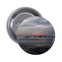Beach winter sunset button