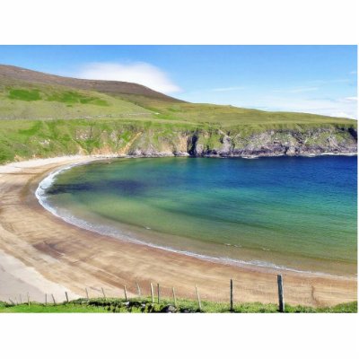Beach With Beautiful Green Hills Acrylic Cut Outs by lifesphere