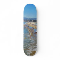 Beach With Surfers Skateboard Deck
