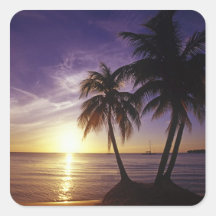 Beaches at Negril, Jamaica 3 Stickers