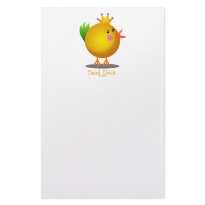 Bead Chick - Gold Personalized Stationery by ARTegrity