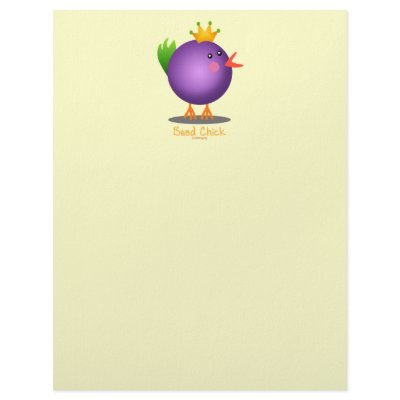Bead Chick - Purple Letterhead Template by ARTegrity