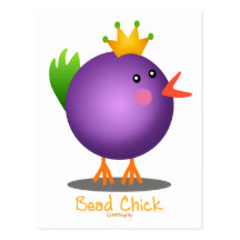 Bead Chick - Purple Post Card