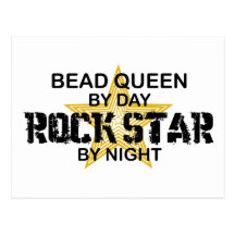 Bead Queen Rock Star by Night Postcard