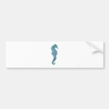 Bead Sea Horse Bumper Sticker