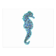 Bead Sea Horse Postcards