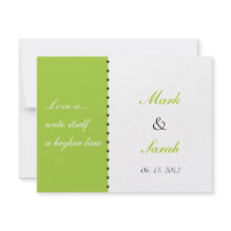 Beaded Green Border RSVP