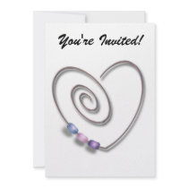Beaded Heart Invitation