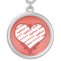 Beaded Heart Photo Frame necklaces