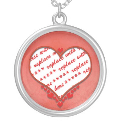 Beaded Heart Photo Frame Necklace by Frames4you