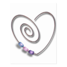 Beaded Heart Postcard