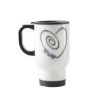 Beaded Heart Travel Mug