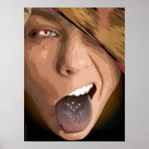 beaded tongue poster