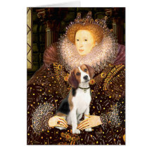 Beagle 1 - Queen Elizabeth I Greeting Card