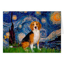 Beagle 7 - Starry Night Card