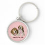 Beagle Breast Cancer Keychain