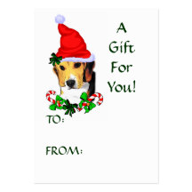 Beagle Christmas Gifts Name Tags Business Card Template