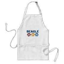 BEAGLE DAD Paw Print Aprons
