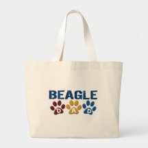BEAGLE DAD Paw Print Bag