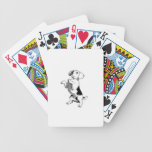 Beagle de bande dessinée priant des cartes de jeu  cartes de poker