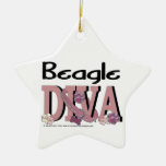 Beagle DIVA Christmas Ornaments