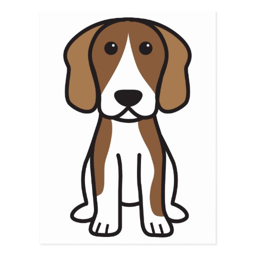 Beagle Dog Cartoon Postcard | Zazzle