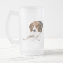 Beagle Dog Frosted Beer Mug