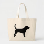 Beagle Dog (in black) Tote Bag