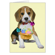 Beagle Easter - Customized Card