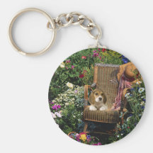 Beagle Garden Keychain