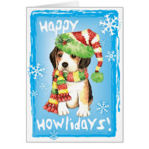 Beagle heureux de Howliday Cartes De Vœux