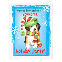 Beagle heureux de Howliday Invitation Personnalisable