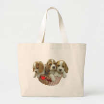 Beagle Hound Pups, I Love Beagles Tote Bag