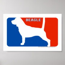 Beagle Major League Dog Print